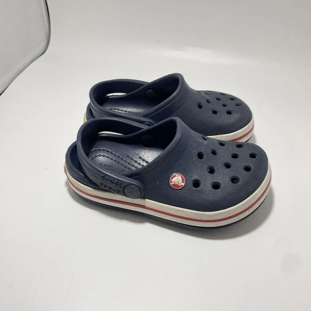 Crocs Boy's Kids’ Toddler Preschool Crocs Crocband Clog Navy red Size C 7